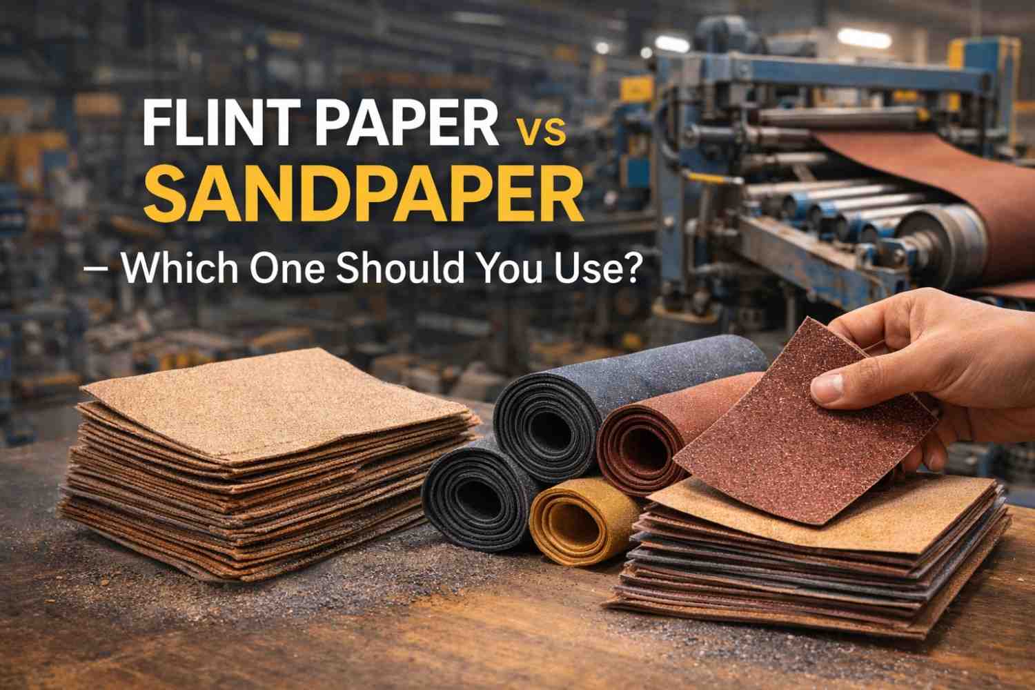 Flint Paper vs Sandpaper – Which One Should You Use for Wood Sanding and Industrial Applications in India? img