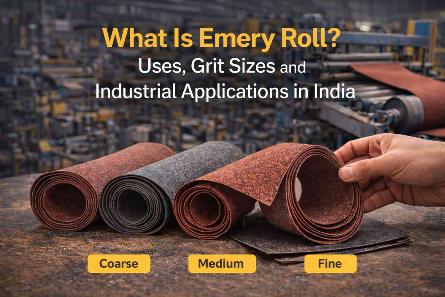 What Is Emery Roll? Uses, Grit Sizes and Industrial Applications in India img