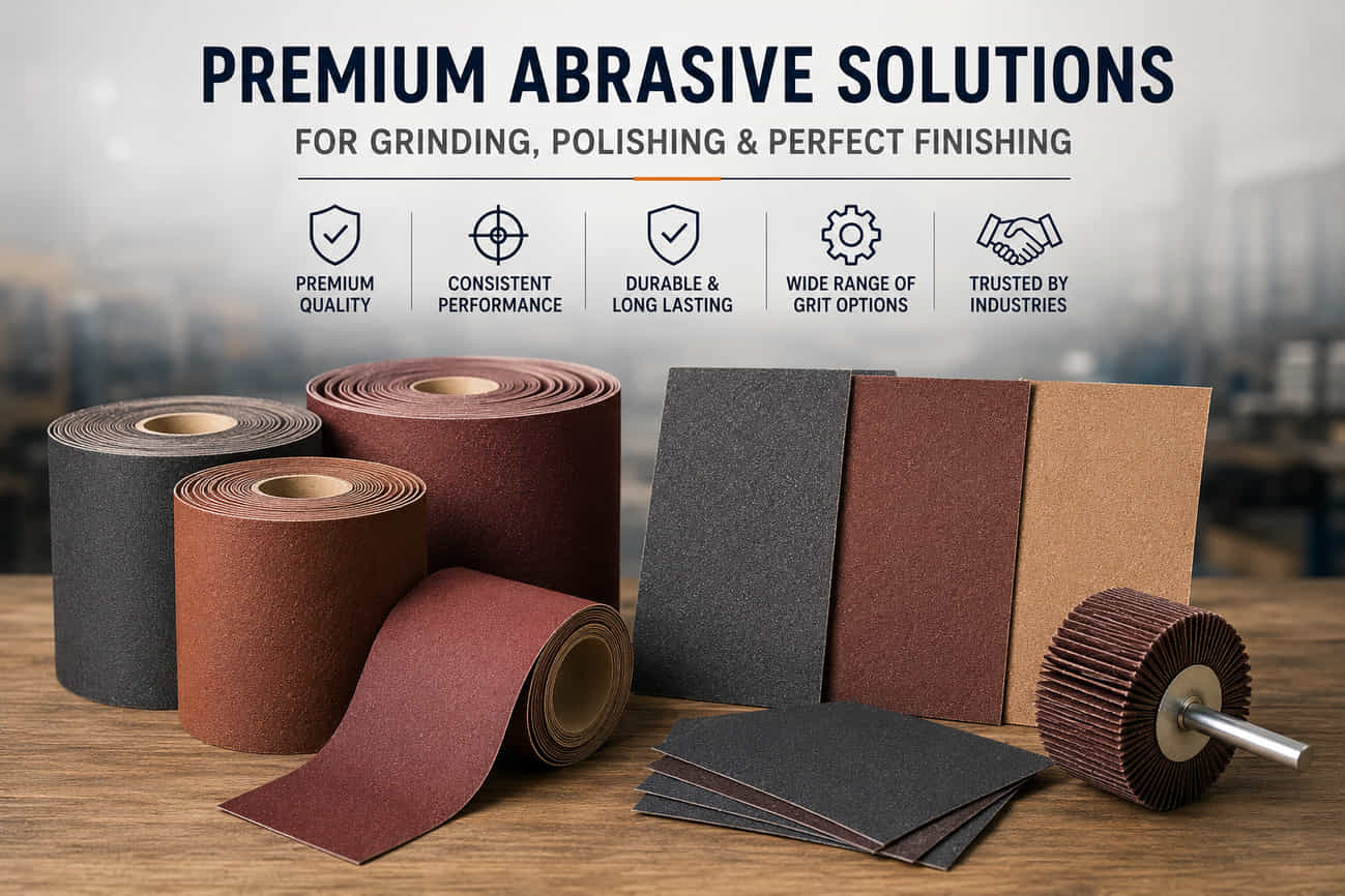 Best Abrasive Manufacturer in India – Complete Guide to Sandpaper, Emery Roll & Industrial Abrasive Solutions img